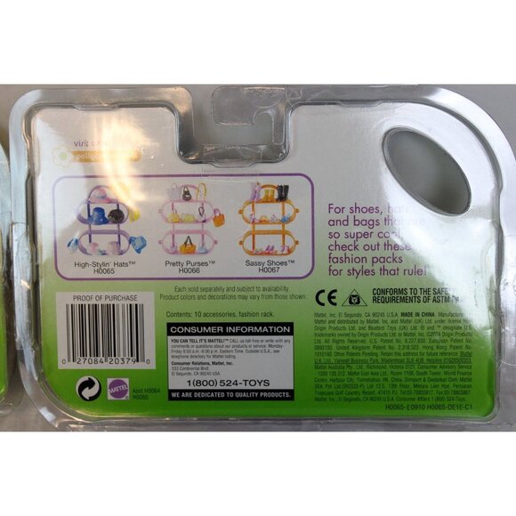 32 Pc NEW Polly Pocket Set Sassy Shoes High Stylin Hats Doll Accessories H0065 - Picture 5 of 5